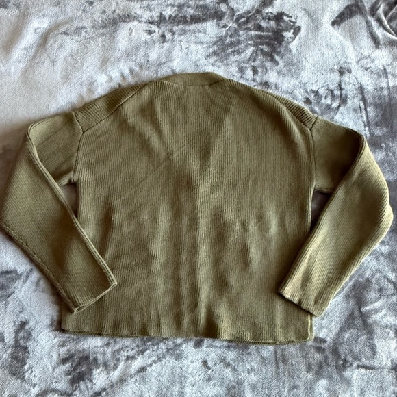 Alex Mill Jo Ribbed Cardigan Sweater In Olive V-neck Long Sleeve Size XS - Picture 12 of 15
